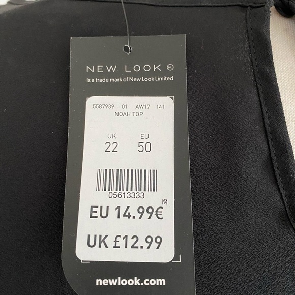 🆕 New Look Noah Top Plus Size 18 - Picture 11 of 13